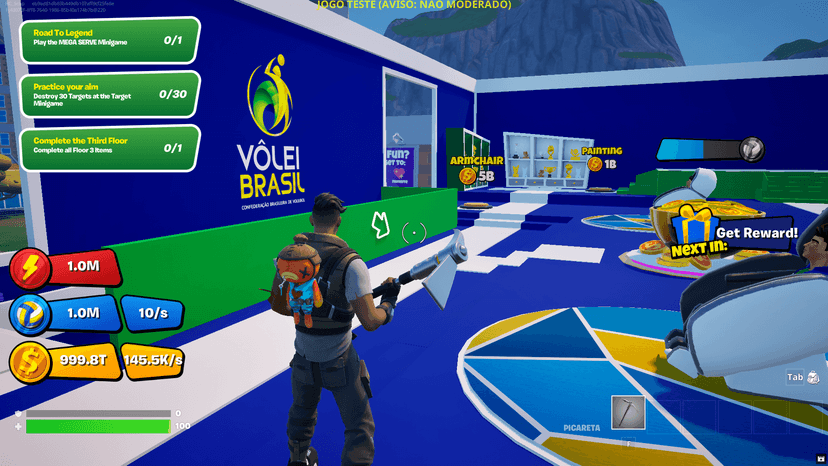 CBV e Hermit Crab lançam a primeira experiência gamer do vôlei brasileiro no Fortnite