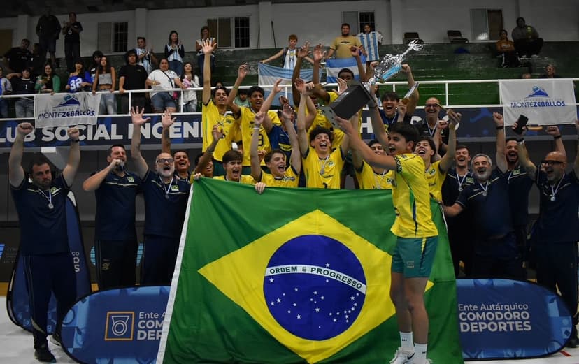 A seleção brasileira sub-17 masculina é campeã do Sul-Americano da categoria