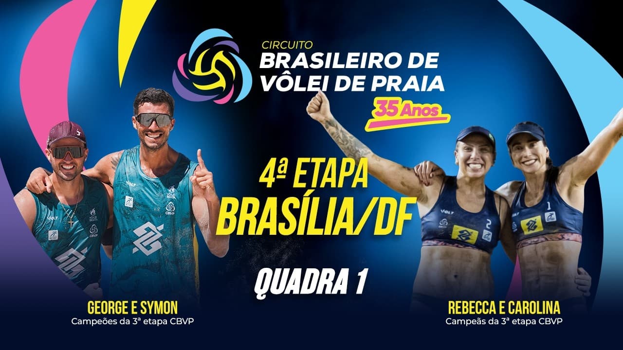 CIRCUITO BRASILEIRO DE VÔLEI DE PRAIA | FASE DE GRUPOS/ELIMINATORIAS - QUADRA 1 - 24/04/2026