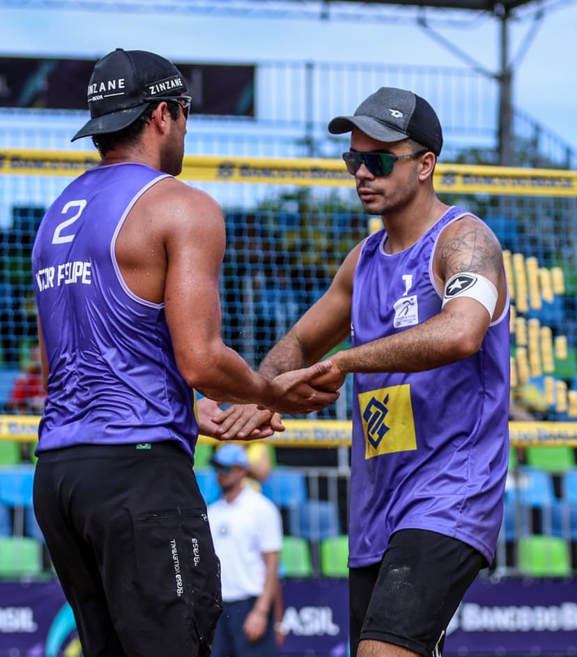Campeões da terceira etapa do Brasileiro, Guto e Vitor Felipe representam o Brasil no Circuito Sul-Americano de Vôlei de Praia