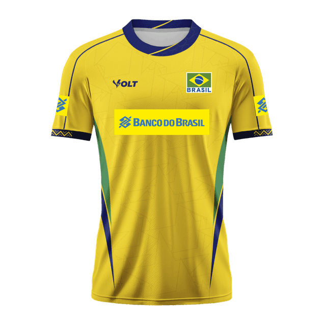 Camisa Jogo 1 Vôlei Brasil Oficial Masculina Volt