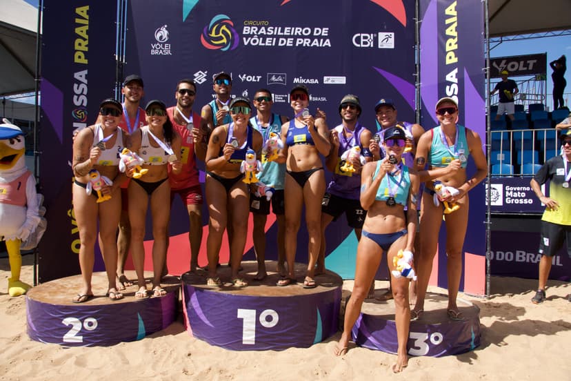 Thâmela/Vic e Arthur/Adrielson são campeões da 5ª Etapa do Circuito Brasileiro de Vôlei de Praia, em Cuiabá (MT)