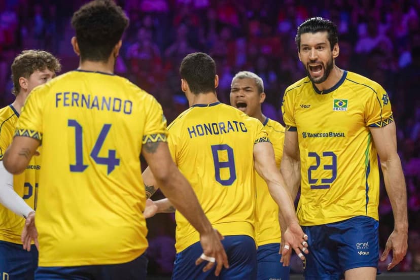 Seleção masculina vence a Polônia, fecha etapa de Chicago invicta e assume liderança da Liga das Nações