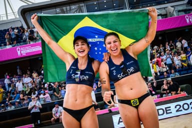 Carol Solberg e Rebecca vencem Thâmela/Vic e ficam com o bronze na Copa do Mundo
