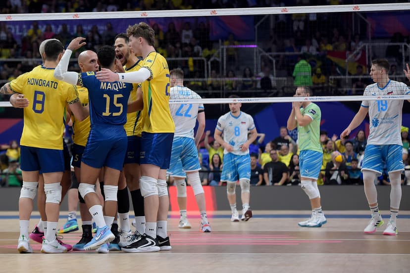 Seleção masculina vence a Eslovênia e fecha a primeira semana da Liga das Nações com três vitórias em quatro jogos