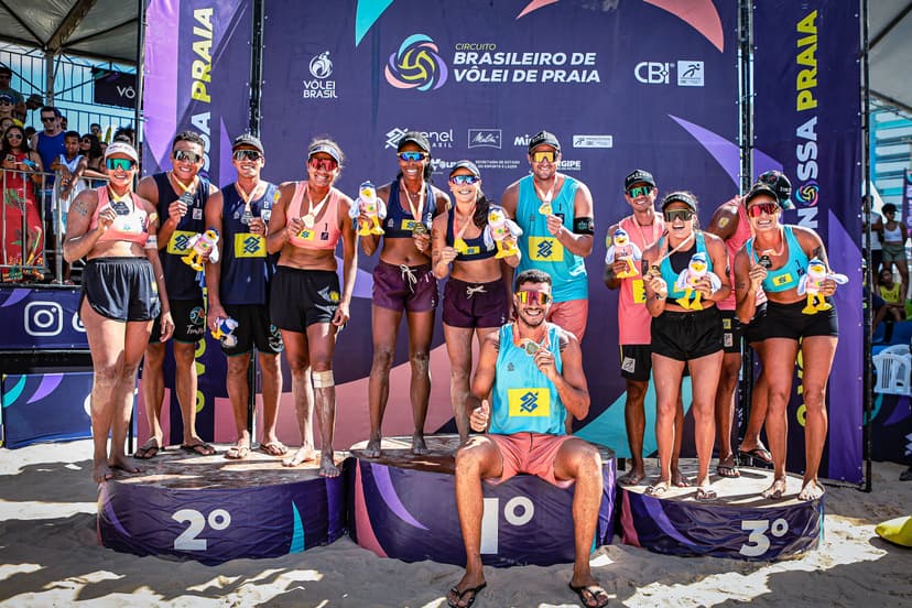 George/Saymon e Verena/Kyce são campeões da 4ª etapa do Circuito Brasileiro de Vôlei de Praia, em Aracaju (SE)