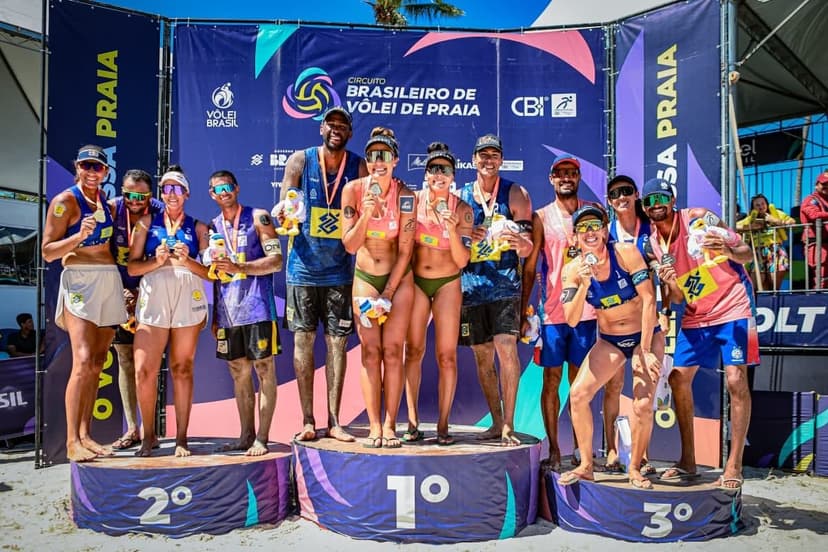 Thâmela/Vic e Evandro/Arthur Lanci são campeões da 6ª Etapa do Circuito Brasileiro de vôlei de praia, em Marechal Deodoro (AL)