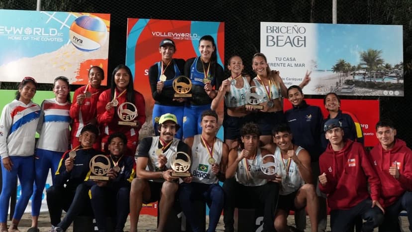 Brasil conquista duas medalhas de ouro no Sul-Americano sub-21 de vôlei de praia