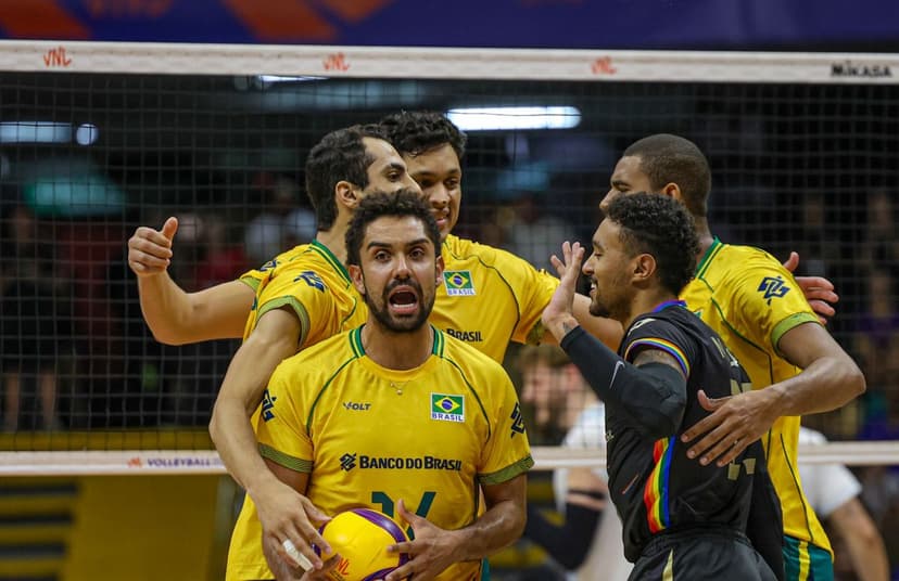 De virada, Brasil vence a Argentina no encerramento da semana 1 da Liga das Nações masculina em Brasília