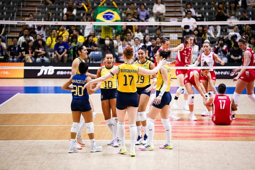 Seleção feminina vence Polônia por 3 sets a 1, pela Liga da Nações 2025