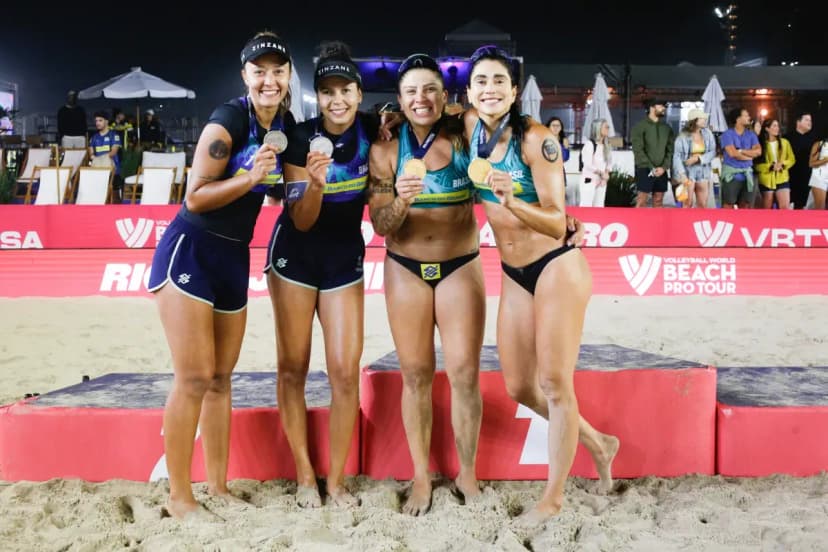 Brasil fecha etapa Elite do Rio de Janeiro com dobradinha feminina no Circuito Mundial de vôlei de praia