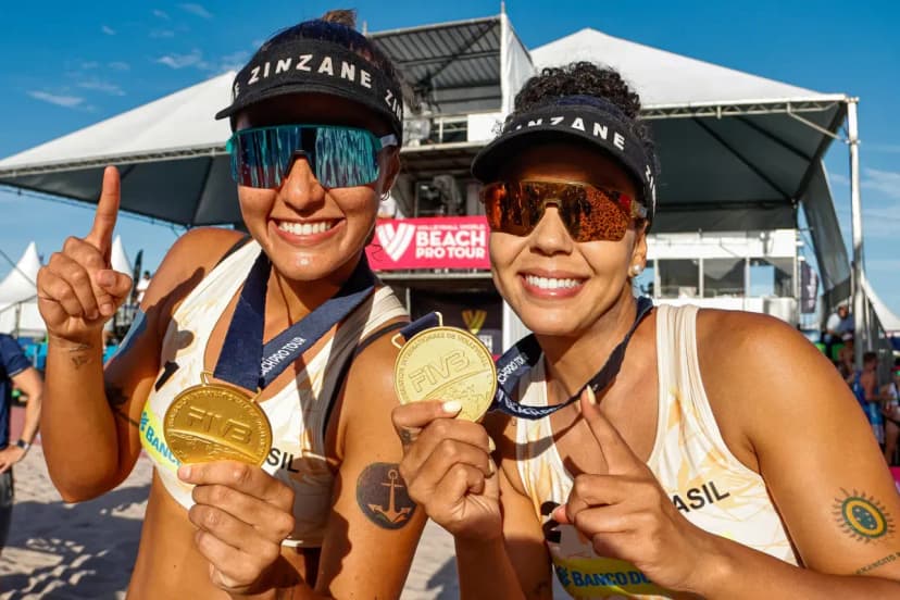 Com Thâmela e Vic, Brasil é ouro na etapa Elite de Saquarema do Circuito Mundial de Vôlei de Praia