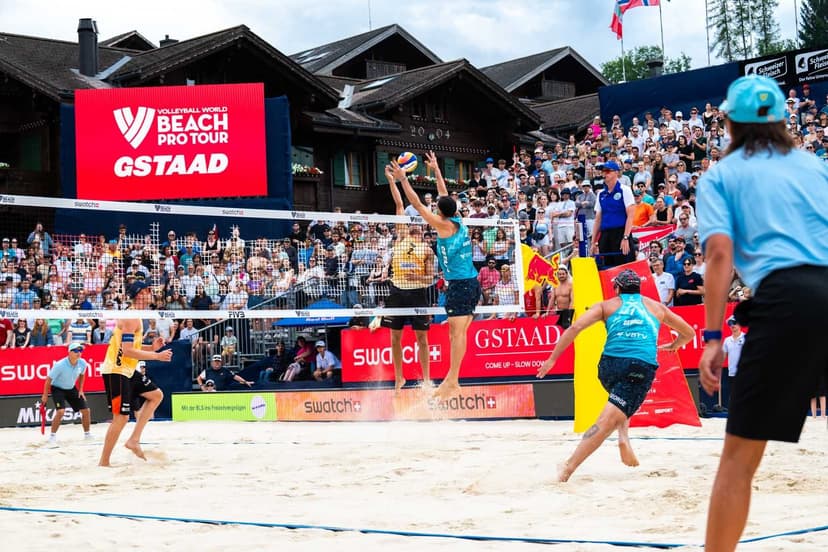André e George ficam no quarto lugar na etapa Elite de Gstaad do Circuito Mundial de vôlei de praia